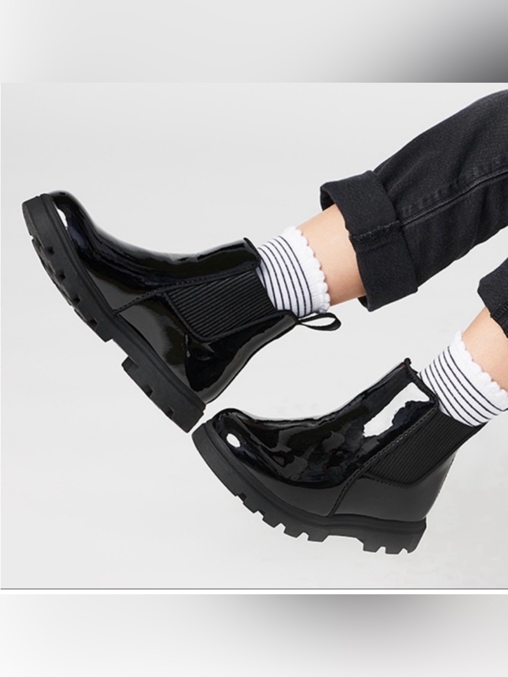 Native Toddler & Big Kid Kensington Gloss Boots black -Size C9